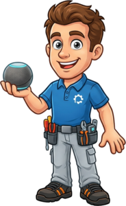 Smart Home Installer White mascot