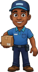 Courier Delivery mascot