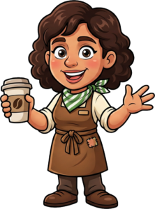 Barista mascot