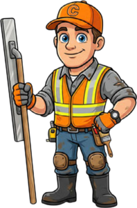 Concrete Finisher mascot