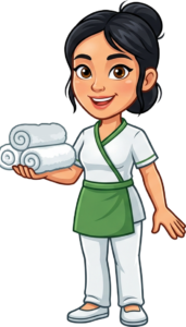 Spa Attendant mascot